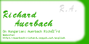 richard auerbach business card